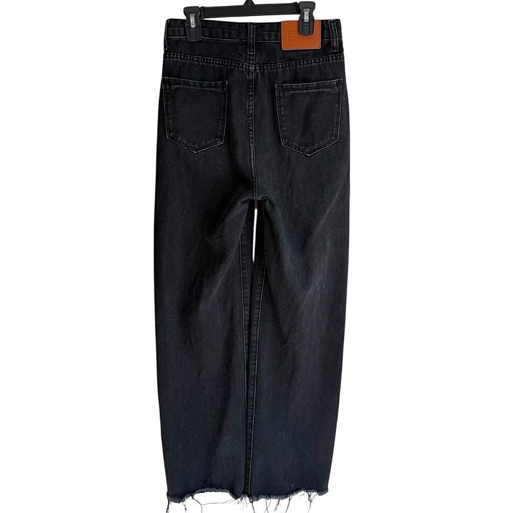Princess Polly High Rise Baggy Wide Leg Charcoal Denim Jeans Size 0/XS
